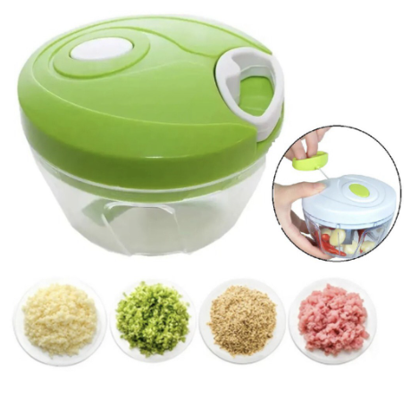 Mini Processor - Manual Food Chopper 3 Blades