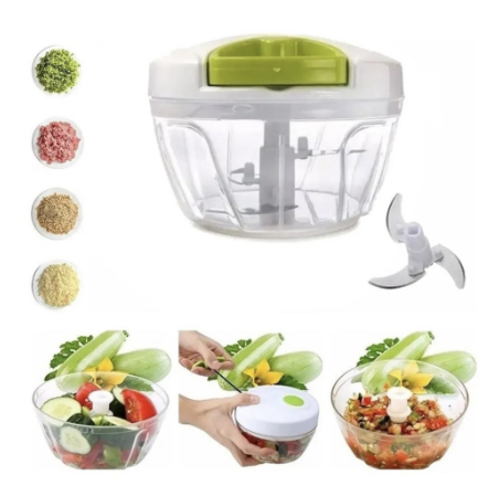 Mini Processor - Manual Food Chopper 3 Blades