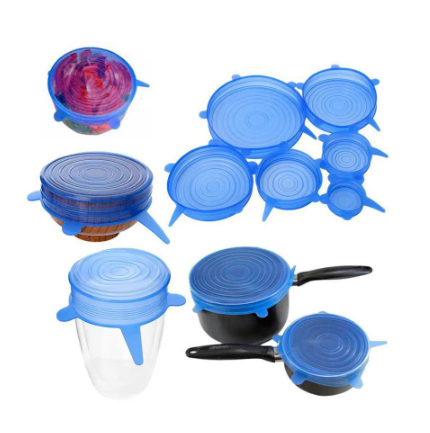 Kit 6 Adjustable Silicone Lids